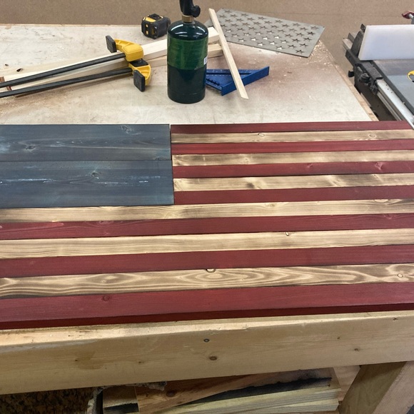 Handcrafted Rustic American Flag - Picture 7 of 10